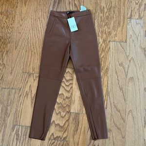 LAST CALL!!!  BNWT Zara faux leather leggings, size small